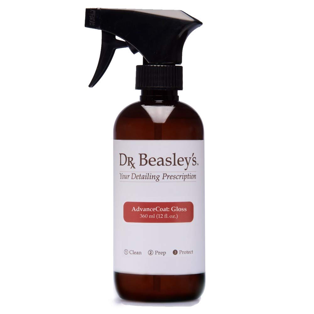 Dr. Beasley's AdvanceCoat: Gloss 12 fl oz for Autos - Concentrated Ceramic Formula, Reinforces Coatings, Hydrophobic Makes Water Bead & Run Off, Amplifies Gloss