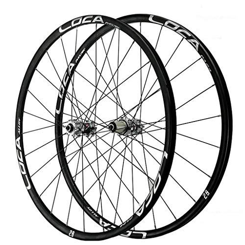 Juego Ruedas Bicicleta 26 27.5 29 Pulgadas MTB Freno Disco Rueda Bicicleta Llanta Aleación 24 Radios Cubos Rodamientos Sellados para Volante Casete 8-12 Velocidades QR