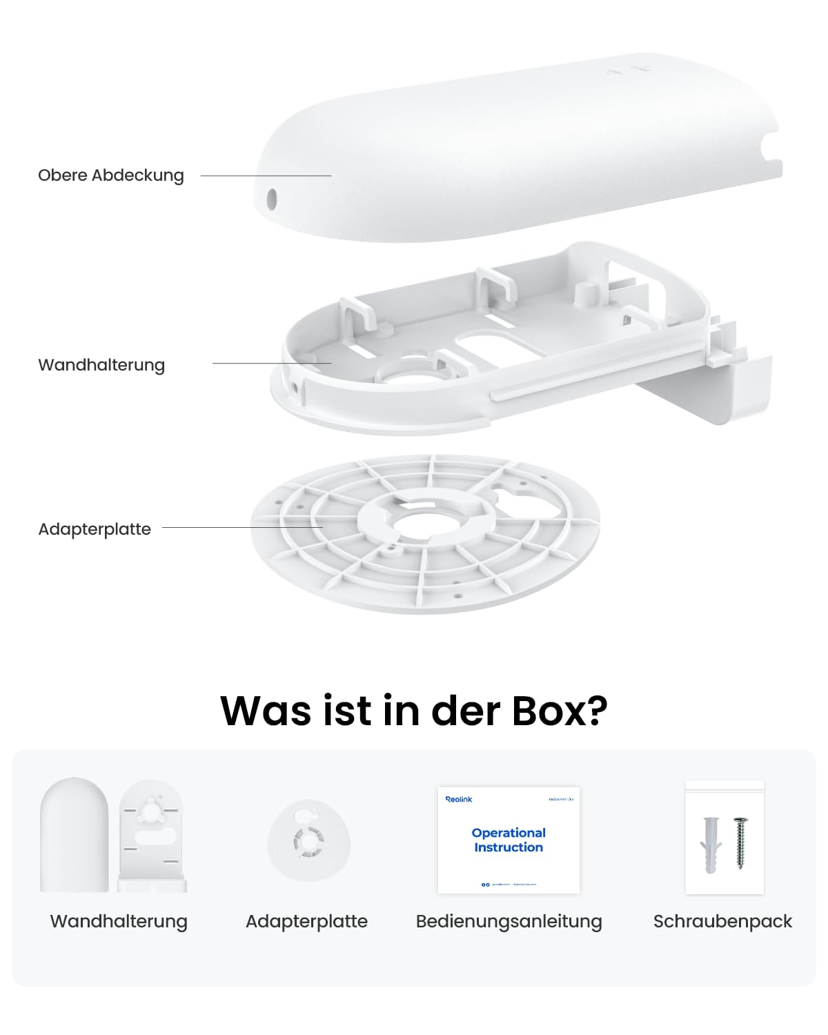 Reolink Wandhalterung, speziell für Reolink-Kameras entwickelt, RLA-BKW4