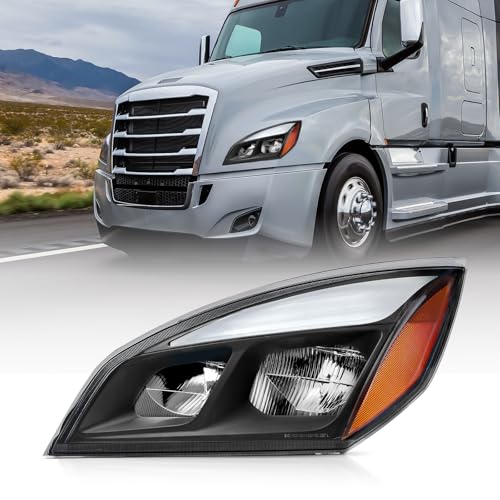 JFN Led Headlights Compatible with 2018-2023 Cascadia Reflector Cascadia Headlamps Pair Set Black Housing Tailored for Elite Models(Driver Side (Left))