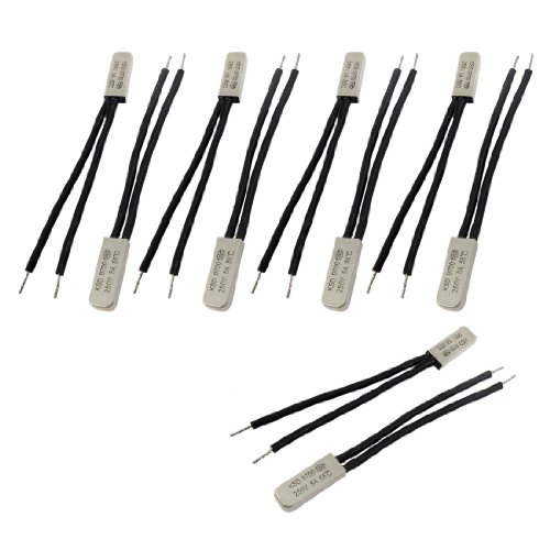 uxcell 10 Pcs Bimetal Temperature Control Switch Thermostat 55C N.C KSD9700