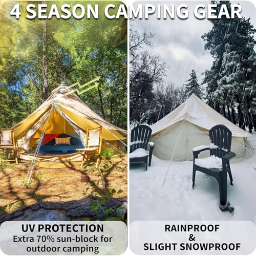DANCHEL OUTDOOR Carpa Bell Tent Yurt portátil impermeable 4 personas miniatura 6