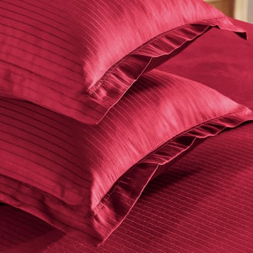 Image of myTrident Bedsheet for Double Bed King Size | 108 inch x 108 inch | Blaze