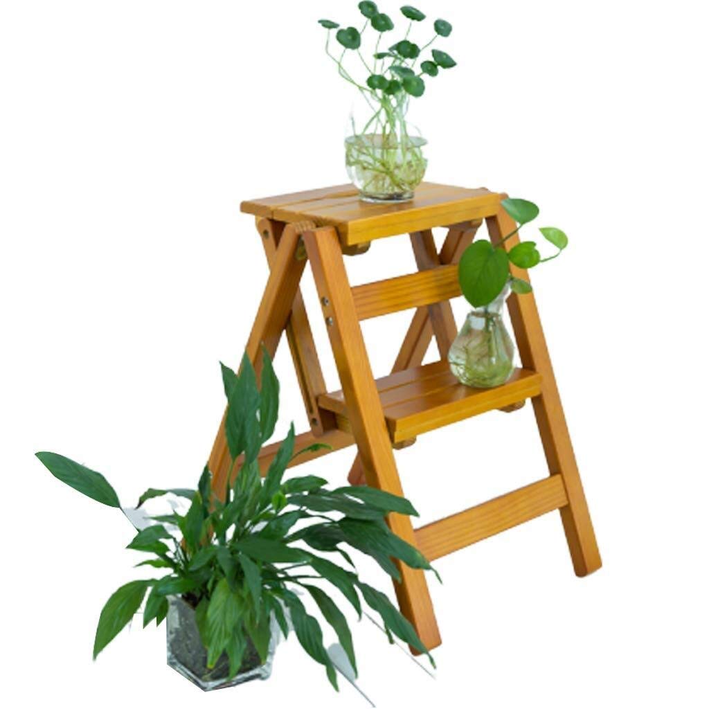 Solución práctica en altura: Taburete de peldaño de madera ensanchada y portátil