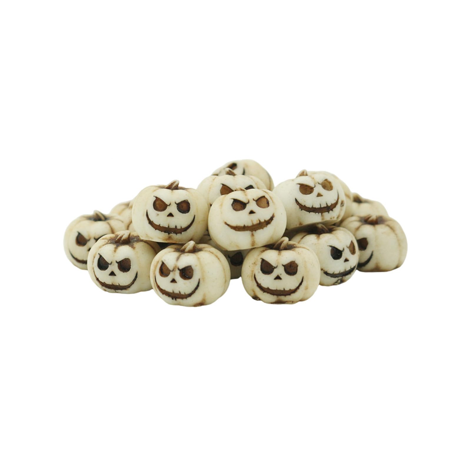 YIXANNX Resin Made Halloween Ghosts Decorations Garden Art White Pumpkin Cover Halloween Pumpkin Ornament Unique For Decoration Made Of Resin Garden Art