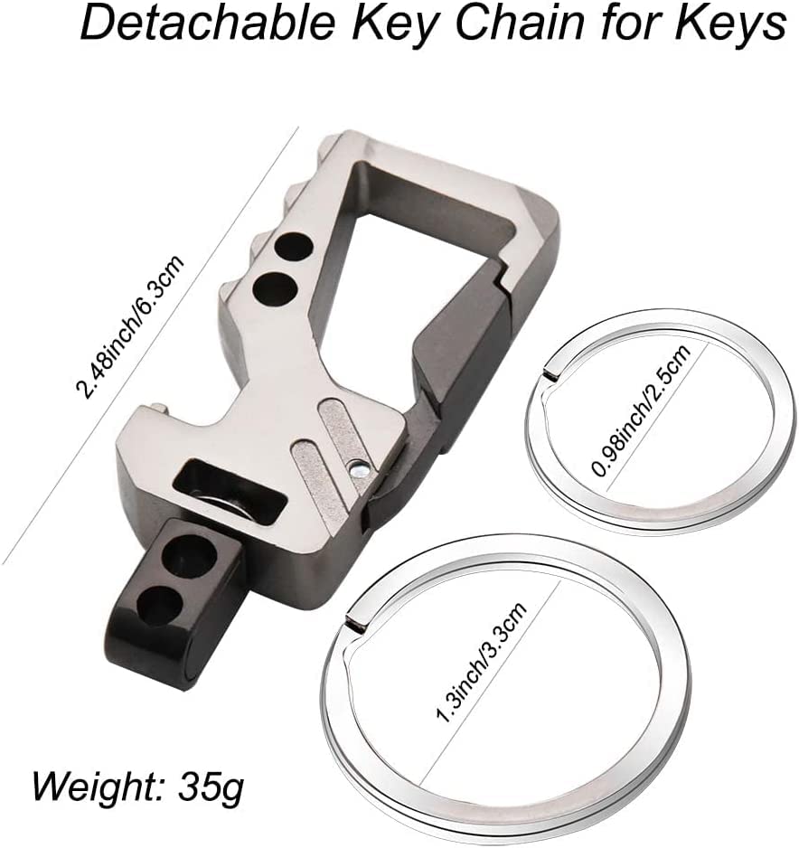 Image of Contacts Heavy Duty Stainless Steel Keychain with Bottle Opener for Men and Women -Gunmetal Silver(Pack of 2)