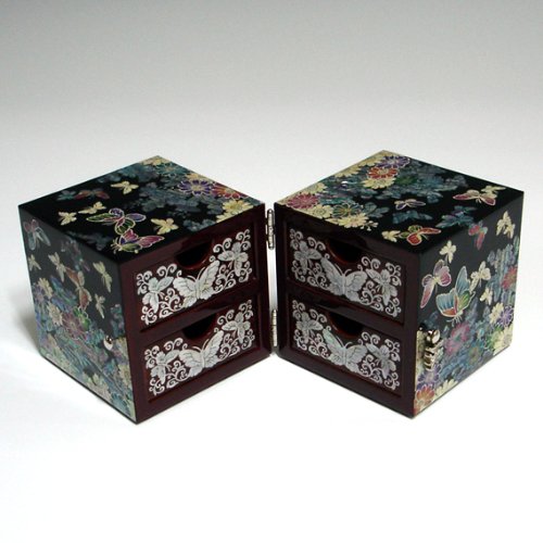 Antique Alive Jewelry Box Double Jewelry Box, Black #TOP7