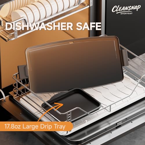 Image of Cleansnap Everyday Electric Griddle,The Ultimate Gift for Family Feasts - 20 inch Nonstick Grill with Foldable Anti-Mess Shield, Rapid 1700W Heat & PPG Ceramic Coating, Dishwasher Safe, Saga Blue