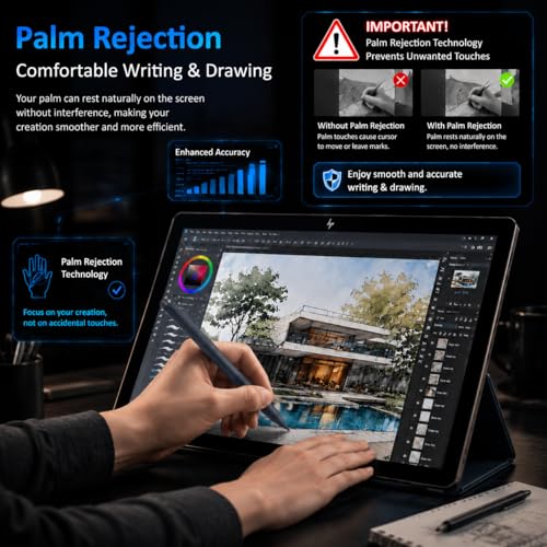 Image of Microsoft Surface Pen - Stylus for Pro 11 /9 /8 /X /10 /7+ /7 /6 /5 /4 /3, Laptop /Studio /Book 5 /4 /3 /2 /1, Palm Rejection, 1024 Pressure Sensitivity, 2500h Working Hours, Black | Works with Surface Pro 11 /10 /X /9 /8 /7, Laptop, Book, Go, Studio & Kobo, for Student Note-Taking & Artist Business Drawing