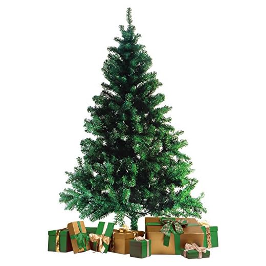 Wohaga® Àrbol de Navidad con Soporte 180cm / 600 Puntas Abeto Artificial Decoración navideña
