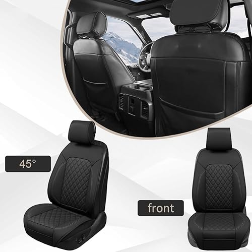 Miniatura 4 de GIANT PANDA Fundas de asiento delantero de automóvil para Ford F150 2009-2023 F250 F350 F450 2017-2023 cabina regular, Super Cab, Super CrewCrew