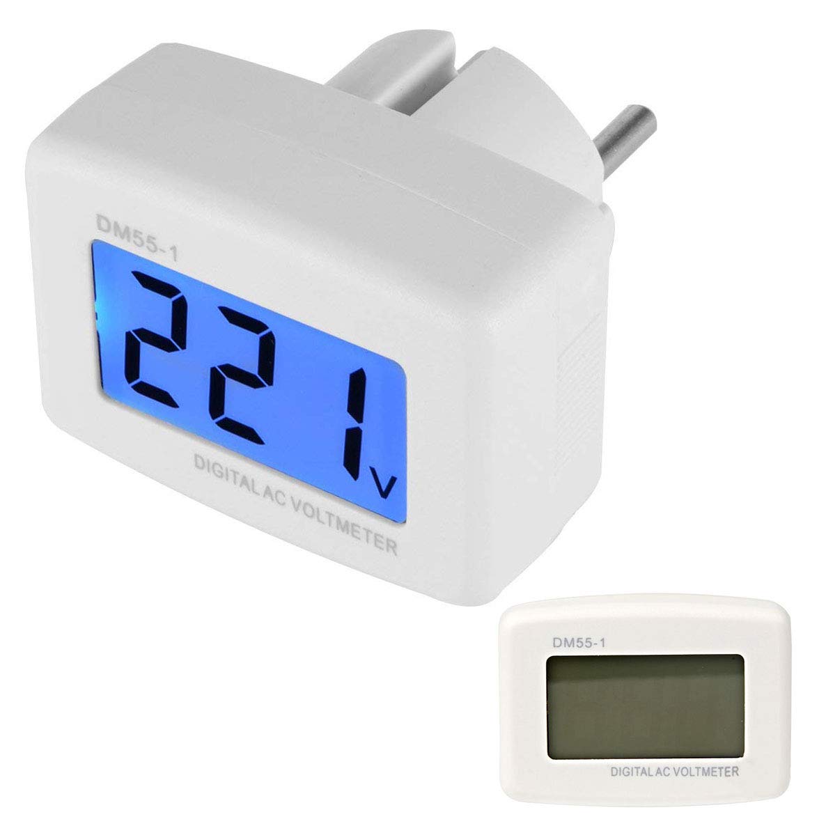 Voltímetro Digital LCD AC80-300V Enchufe EU, Plug and Play
