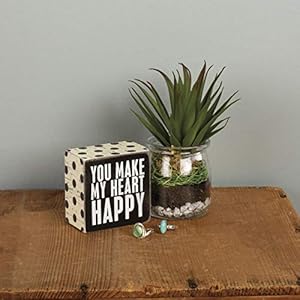 Primitivesbykathypolkadottrimmedboxsign3x3hearthappy Urban Country Home Decor Primitives by kathy polka dot trimmed box sign 3 x 3 heart happy urban country home decor