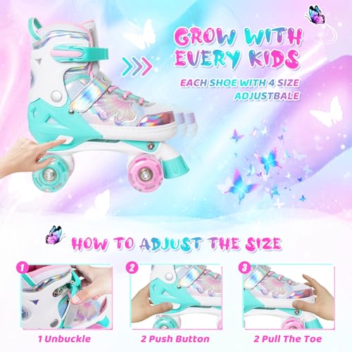 MammyGol Adjustable Butterfly Roller Skates