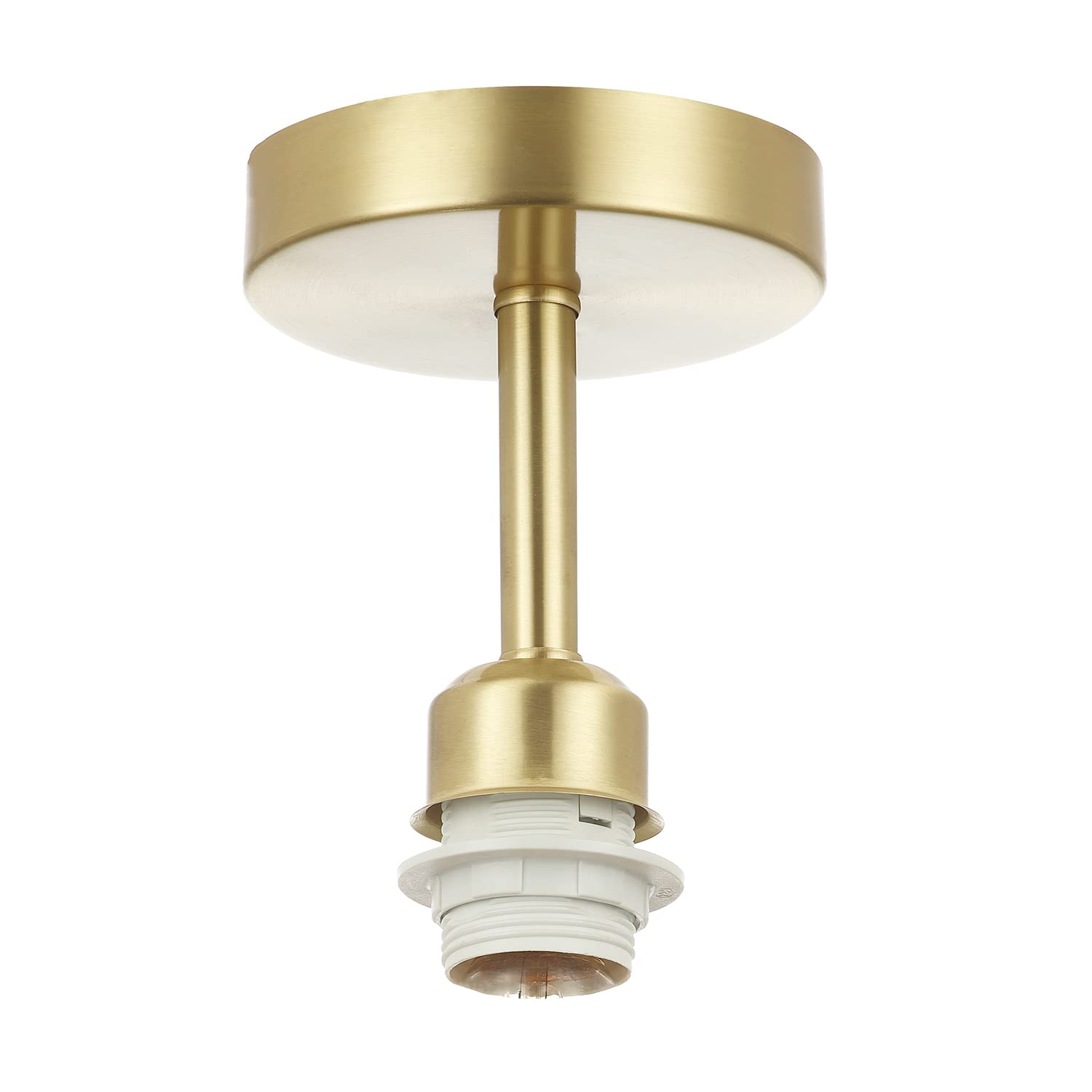 Happy Homewares Gold/Light Satin Brass Plated Ceiling Fitting For Industrial Style Bulbs