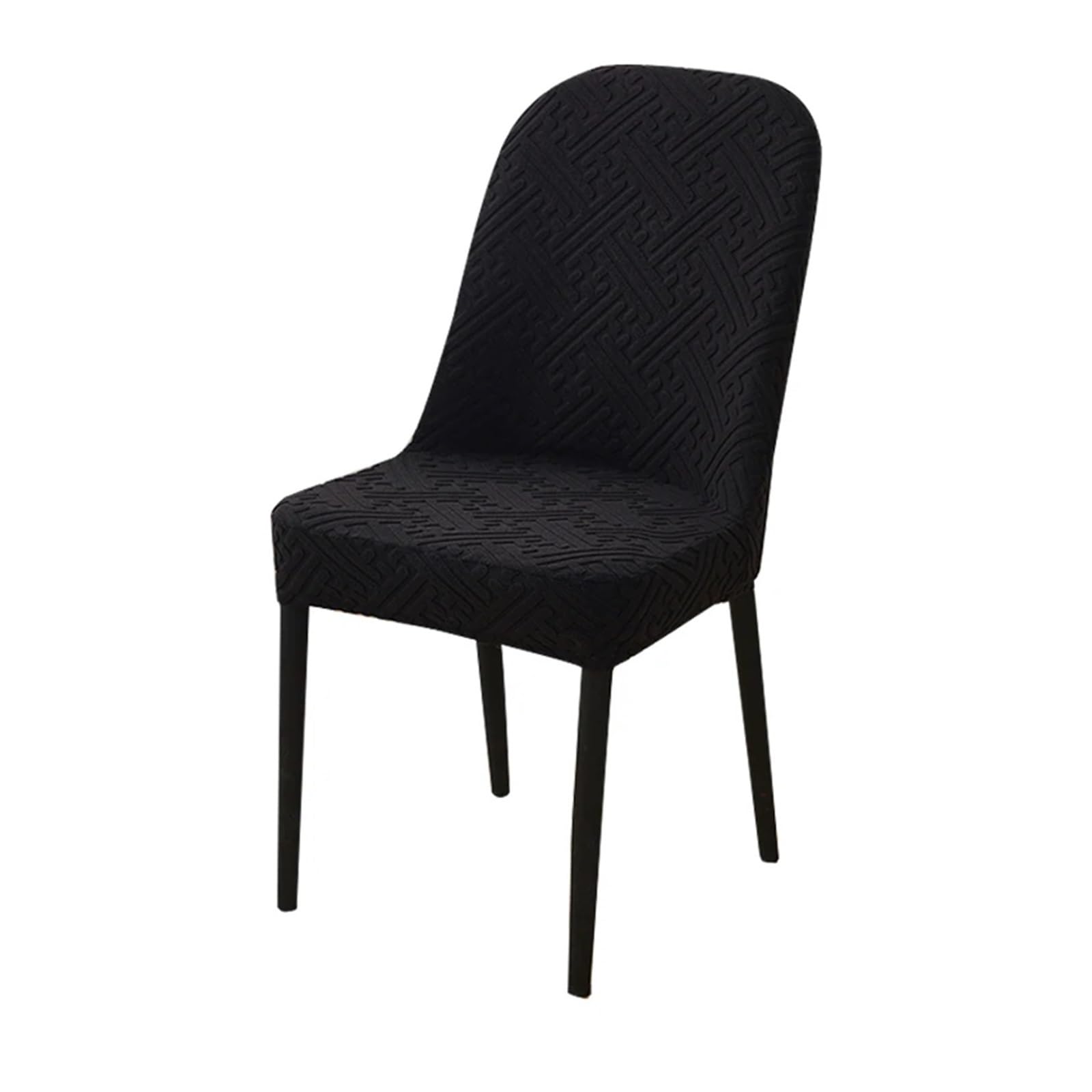 SHBHWS Jacquard Curved Dining Chair Cover Spandex Elastic Seat Stretch Covers For Hotel Banquet Restaurant Kitchen Wedding for Hotel, Banquet(Color 12)
