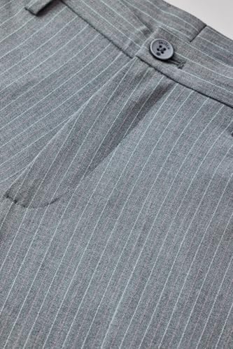 Image of SNITCH Men Formal Trousers | Tailored Pleated Design with Regular Fit & Smooth Texture | Premium Polyester Blend for Office, Meetings & Special Occasions
