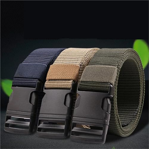 1 PCS Nylon Belt For Man Trouser Men Rown Outdoor Multi Functional Canvas Plastic Buckle Waistband3