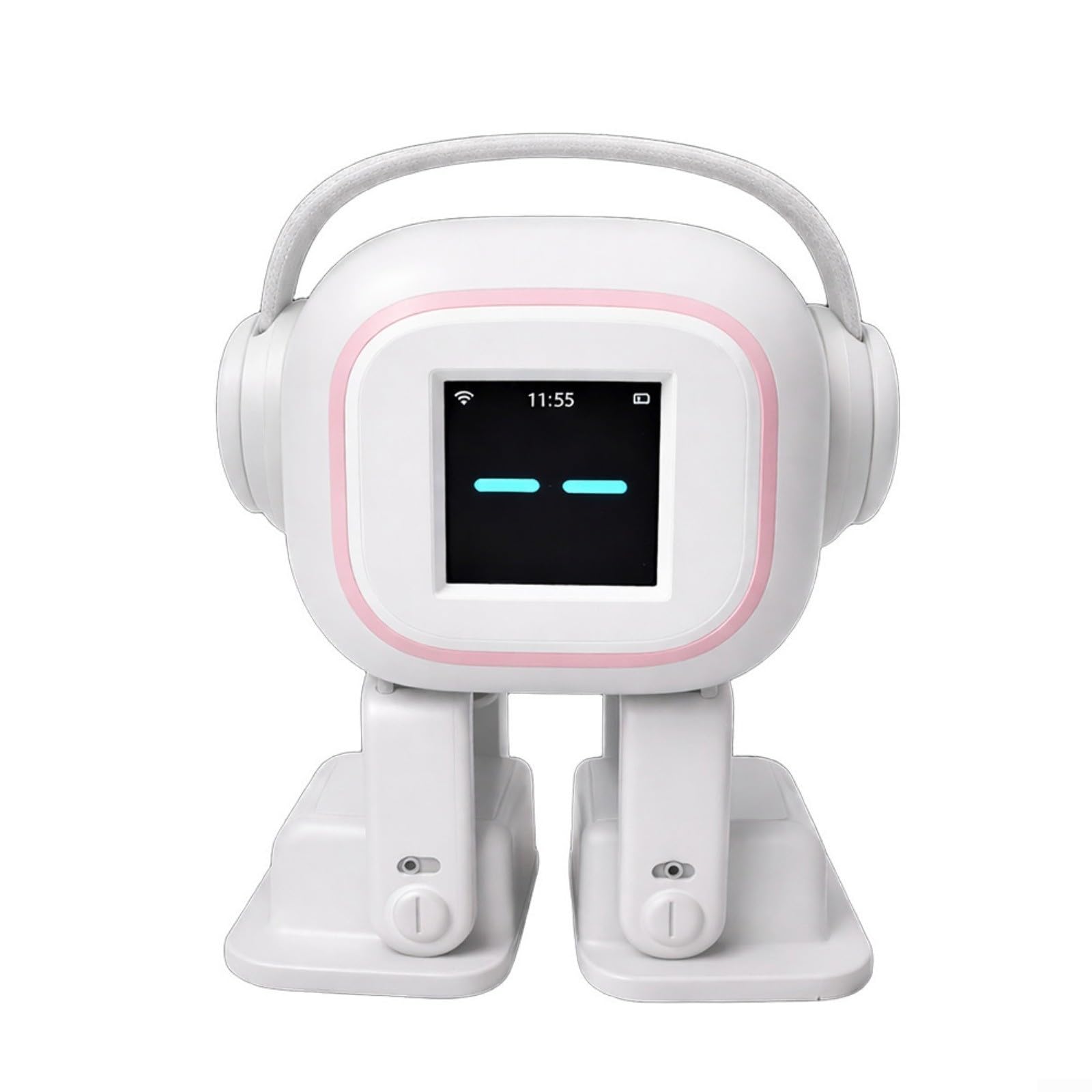 Puupaa AI Chatbot Robot, with Emotional Interaction, Singing and Dancing, Voice Control Chatbot, Expressive Display, Customizable for All Ages(White)