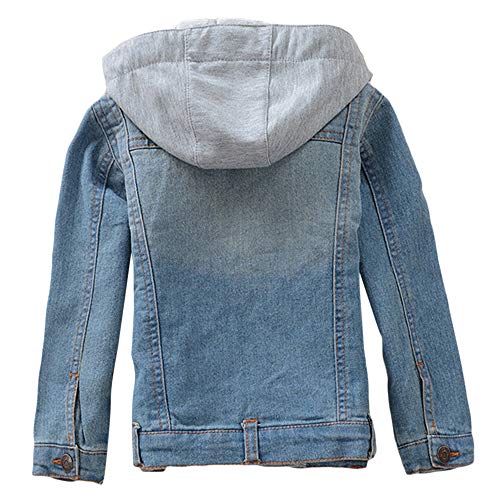 ASHER FASHION Boys Denim Vest Single-Breasted Hoodie Child Long Sleeve Jacket Jeans Outerwear2
