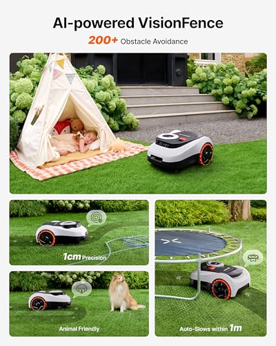 Segway Navimow i208 LiDAR Robotic Lawn Mower for 800 m², Off-Road Wheels for 45% Slopes, Solid-state LiDAR & Vision Dual System, Auto Mapping, No Wires, No Antenna, 59db(A) Quiet Mowing, Built-In 4G - Image 5