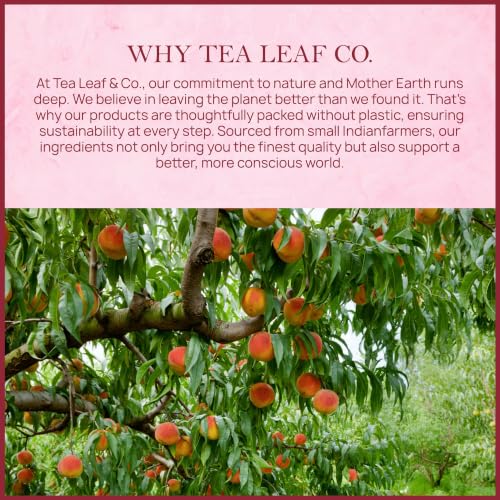 Image of Peach Ginger Black Tea Loose Leaf (200 gm /7 oz), Makes Upto 100 Servings