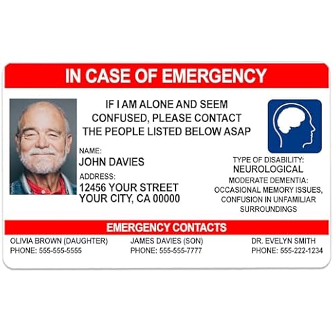 1 Cute Pooch Disability Alert In Case of Emergency Card (Red Emergency Card) Cover