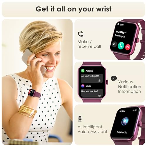 Blackview Fitness Tracker 2024 (Answer/Make Call),Smart Watch With 24/7 Heart Rate Blood Oxygen Monitor,Sleep Tracker,100+ Sports Modes,Pedometer,Ip68 Waterproof Activity Trackers For Android&Iphone Women Men thumb #1