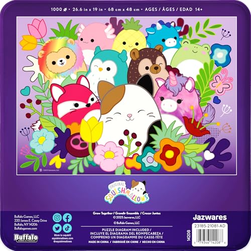 Buffalo Games - Squishmallows Grow Together - Rompecabezas de 1000 Piezas para Adultos con Caja Metálica Coleccionable, Incluye Póster, Arte para Enmarcar miniatura 6