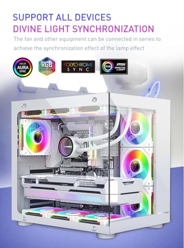 Image of CASE Cooling Fan, Computer Case Fan, 4pin PWM PC Fan, 25mm Thick, 1200 /2500RPM Speed, 40 /65CFM, Silent CPU Cooling Fan (1, Black, 12CM)