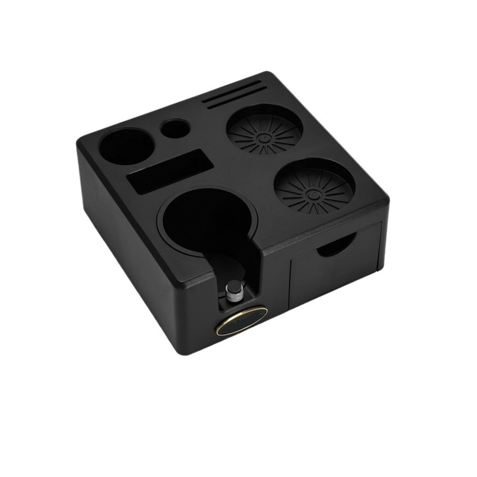 Tamper De Café Expreso, Soporte for Portafiltro De Estación De Apisonamiento De Café 51 Mm 54 Mm 57 58 Mm, Compatible Con De Longhi, Compatible Con Breville(57mm Black)