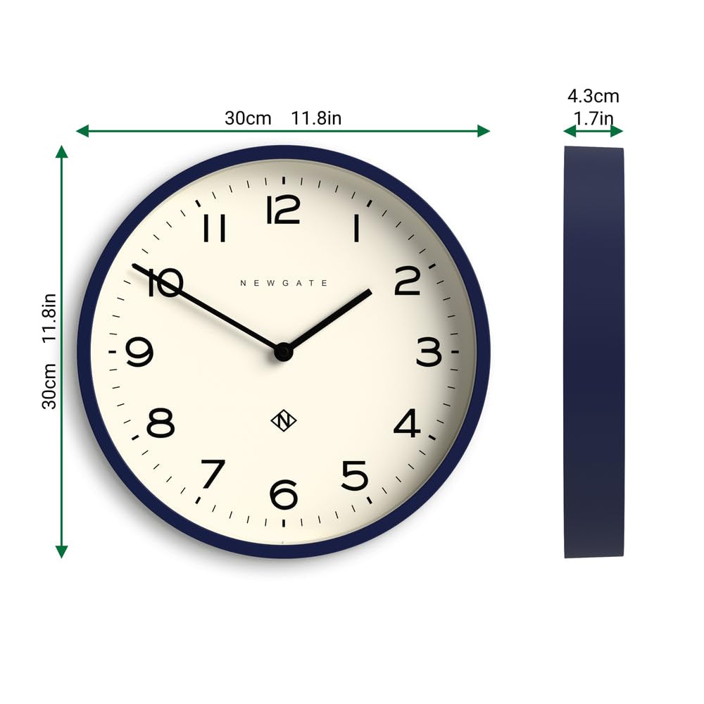 NEWGATE® Number Four Echo wall clock, Midnight Blue, 30 x 30 x 4.5 cm - Image 4