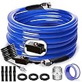 Hanne Meow 15-Foot Heated Drinking Water Hose Antifreeze Garden Accessories Freeze Protection Down to -20°F/-28°C Energy-Saving Thermostat Leakage Protector RV Camber