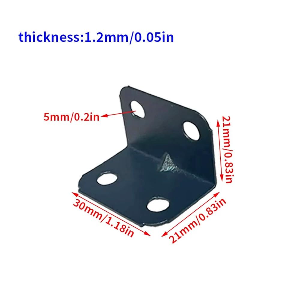 10-100 Pezzi Codici Angolari In Metallo Nero Resistente Staffe A L Da 90 Gradi Elementi Di Fissaggio For Mobili For Riparazione Di Scaffali For Armadi, Sedie, Tavoli, Guardaroba(100pcs)