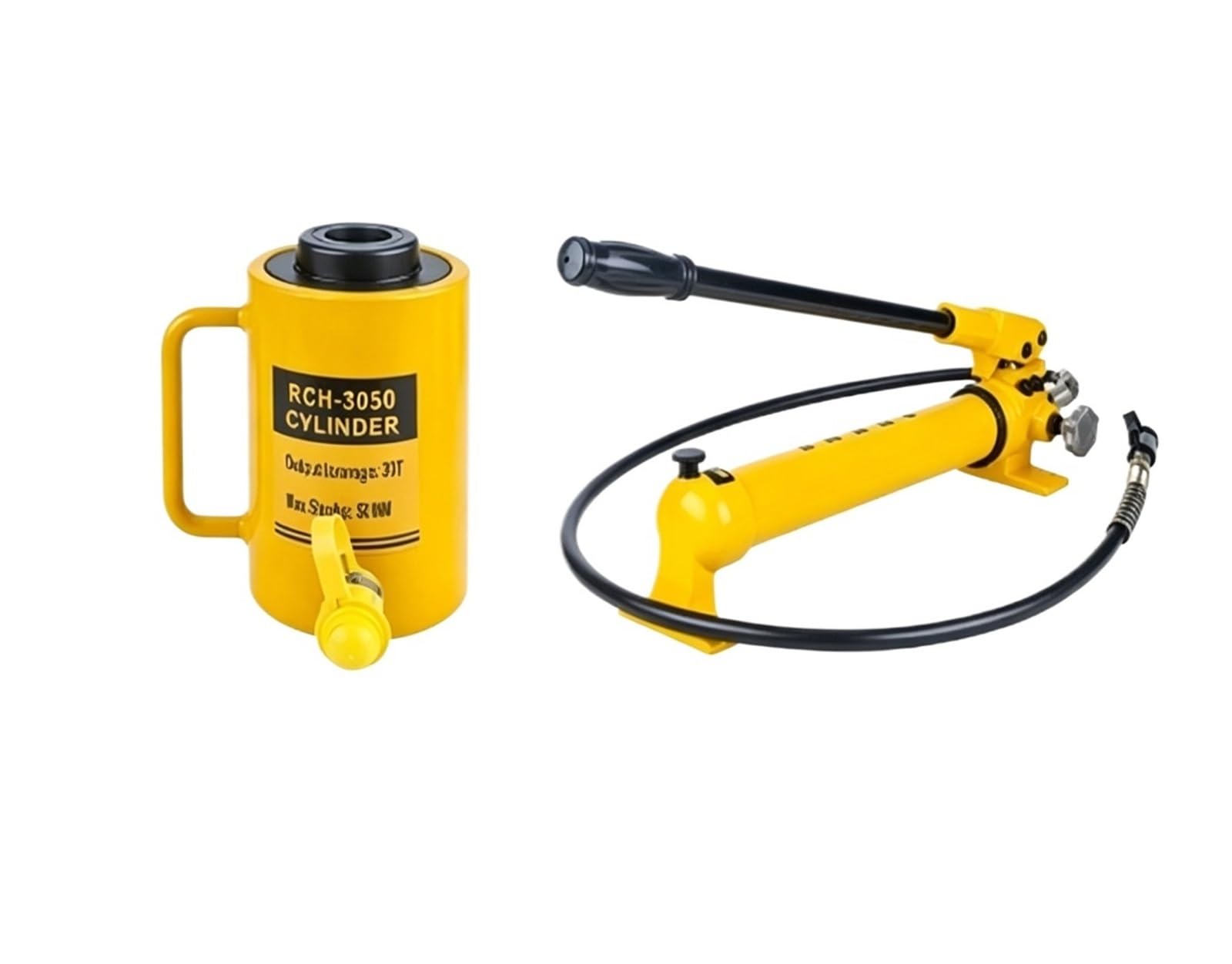 DUOCAI Hydraulic Ram Jack Multi-Section Stroke Hydraulic cylinder, electric split type RCH-20T30T60T100 ton hollow jack(3050CP)
