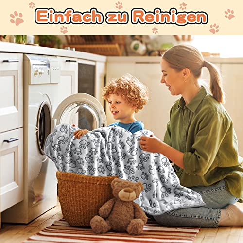 Gorgelly Hundedecke, Weiche Haustierdecke Waschbar, Kuscheldecke Flauschig for für Groß Hunde Katzen, Sofaschoner für Hunde, Hundedecke für Unterwegs, 130x110 cm(1 Pack)