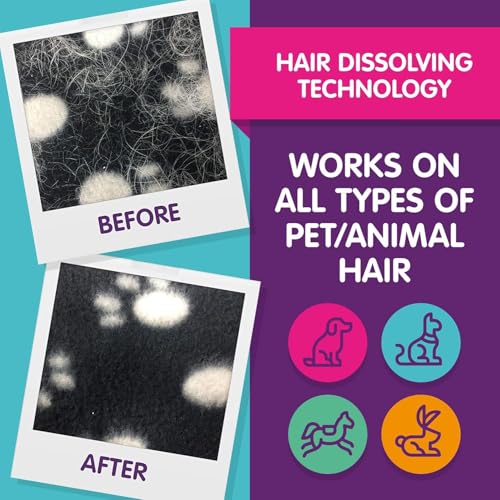 Image of Vamoosh Bulk Pet Hair Dissolver | Front Load Washing Machine | Patented Pet Hair Dissolving Formula | Safe for Pets | No Harmful Chemicals | Leaves No Residue | Dissolves Pets Fur | 100g (Pack of 12)