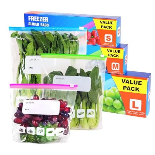 Reusable Ziplock Freezer Bags | 60 Pack