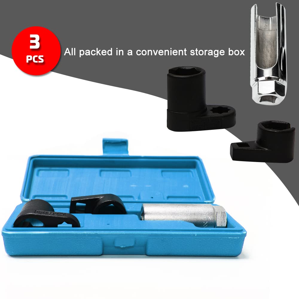 3/8-Inch Drive Oxygen Sensor Socket Offset Wrench Remover Tool