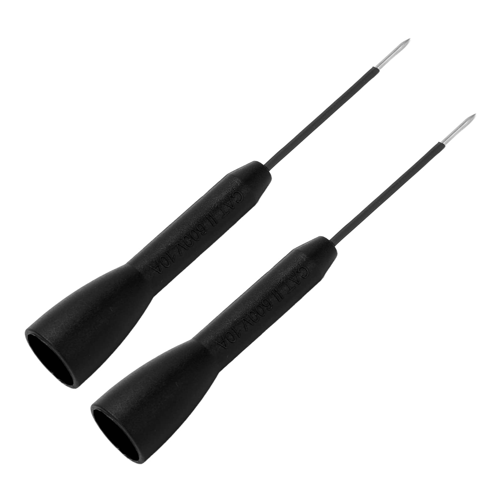 Cocoarm Sonda Testowa PA Mosiężna Sonda Igłowa CAT II 600 V 10 A do Testowania Kabli Multimetrem, Ochrona Izolacji, Brak Przecinania Drutu, Prosta Obsługa Przy Kontroli Obwodu (BLACK)