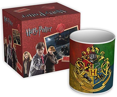 Ceramic - Harry Potter House Crest Design Coffee Mugs (With Gift Coaster) Officially Licensed By Warner Bros, USA, 350 ml