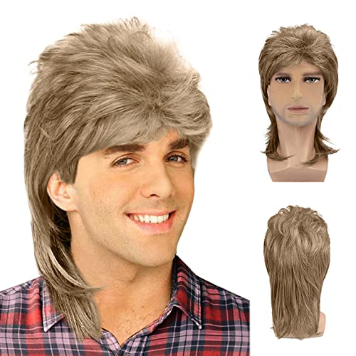 Mullet Wig, Brown With Blonde Highlights atelieryuwa.ciao.jp