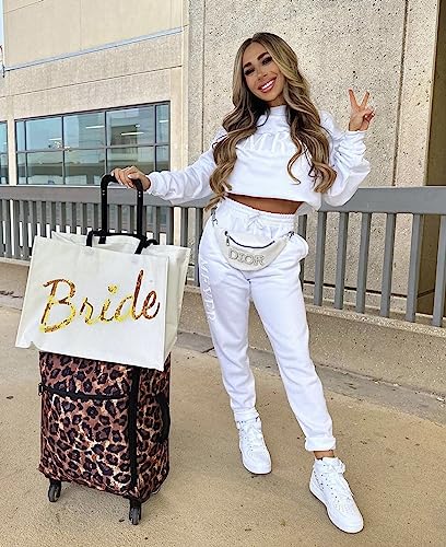 Up2ournecksinfabric - Peronalized Gift - Embossed Bridal Gift Set - Mrs. Sweatshirt - New Mrs. Set - Mrs. Sweatshirt - Bride Sweatpants - New Mrs. - Honeymoon Outfit - New Mrs. Joggers4