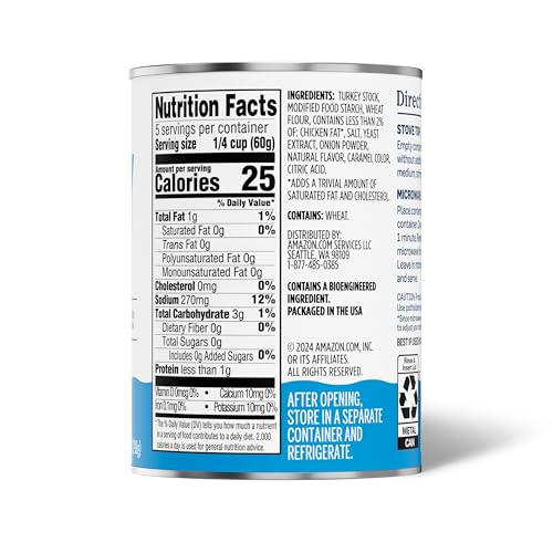 Image of Amazon Grocery, Turkey Gravy, 10.5 Oz (Pack of 4)