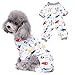 Zunea Small Dog Pajamas Puppy Girl Boy Pjs Jumpsuit Soft Cotton Pet Cat Pyjamas Outfits with Legs Cute Cartoon Airplane Printed Chihuahua Sleeping Overalls Clothes Doggie Rompers Apparel Gray S