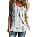 Clearance! Ruhiku GW Women Voyage Printed Tank Tops Sleeveless T-Shirt Comfy Blouse Casual Vest Tops Loose Summer Shirts (White, M)