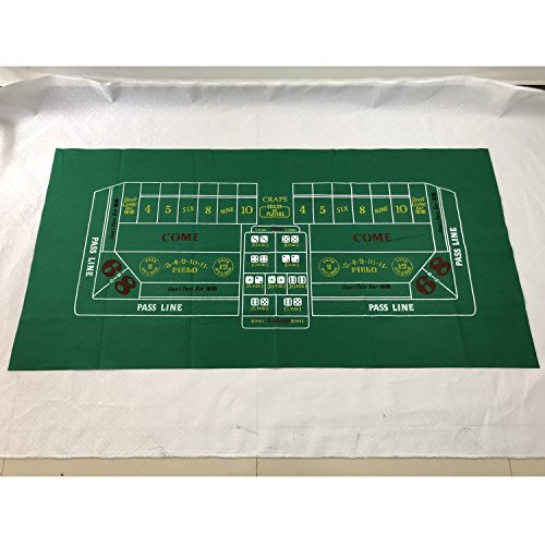 Yuanhe 36" X 72" Craps Casino Table Felt Layout #TOP1