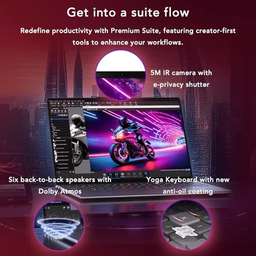 Image of Lenovo Yoga Pro 9i 16 inch Laptop, Intel Core Ultra 9-285H, NVIDIA GeForce RTX 5060, 3.2K Tandem OLED 120Hz Touchscreen Display, 32GB RAM, 2TB SSD, Wi-Fi 7, Thunderbolt, Win 11 Home, w /1TB Portable HDD