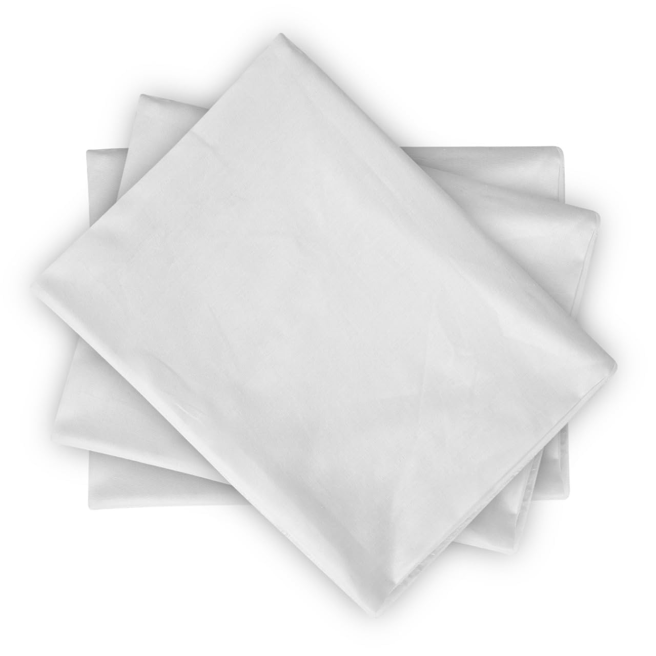 White Cotton Fabric by The Metre UK -58 Inches / 147.5 cm Wide - 100% Cotton Fabric Plain - Available in 14 Colours and 5 Sizes (1 Metre, White)