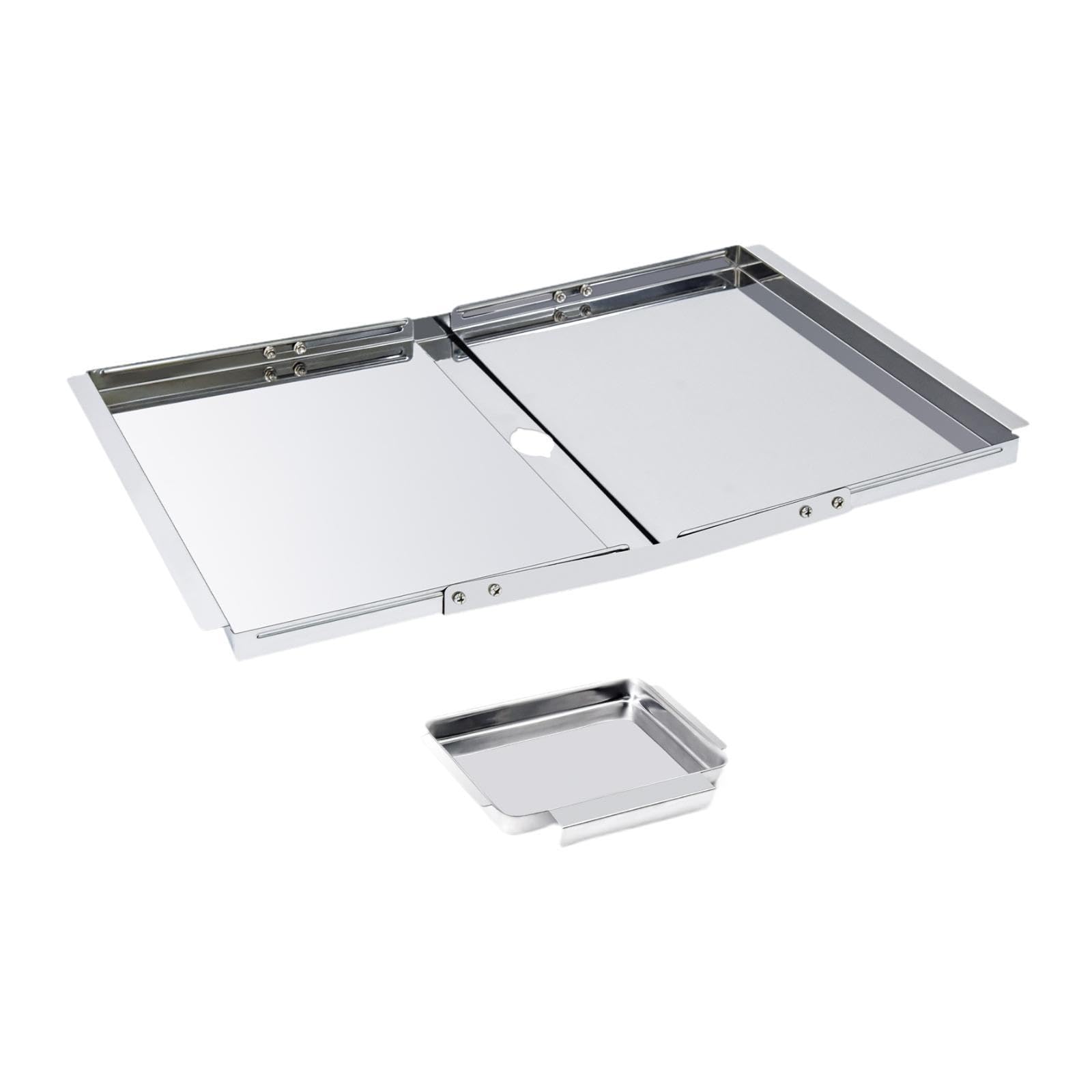 Vassoio raccogli Grasso con vaschetta di Raccolta, Vassoio Universale Portatile per Barbecue a Gas, per Prato, Giardino, Patio, Feste, Cortile